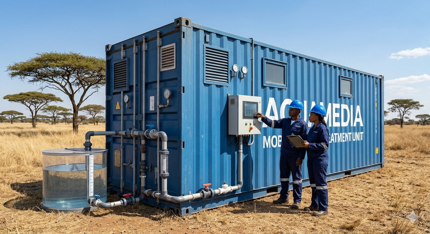 Containerized water treatment plant